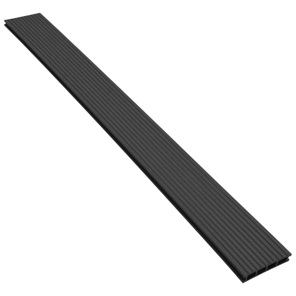 WPC Decking Boards with Accessories 25 m² 4 m Anthracite